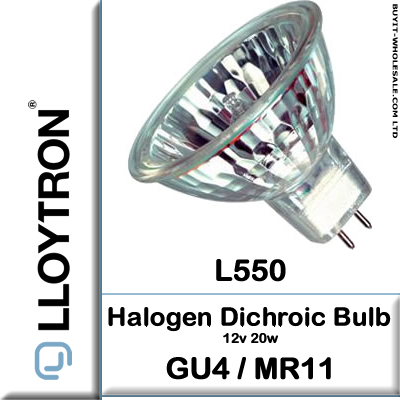Lloytron L551 MR11 12V 20W GU4 halogen dichroic clear bulb