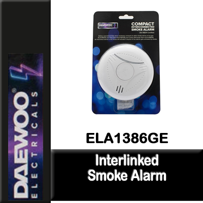 *** In Store Only *** Daewoo ELA1386GE Compact Interlinked Smoke Alarm - Image 4