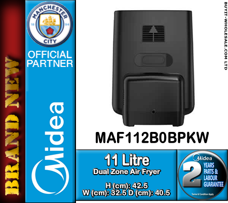 *** In store Only *** Midea MAF112B0BPKW Dual Zone 11 Litre 1900W Air fryer - Image 7