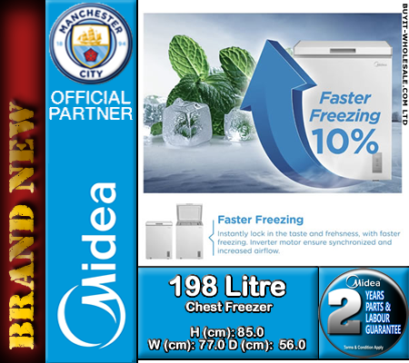 Midea MDRC284FZE01 White 198L Chest Freezer - Image 10