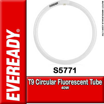 Eveready S5771 40W T9 circular fluorescent tube white 3500K G10q 4 pin