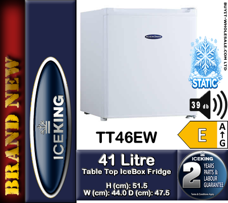 IceKing TT46EW White 41L Table Top IceBox Fridge - Image 3