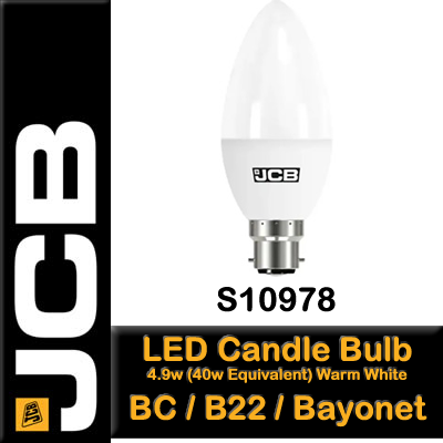 JCB S10978 4.9W LED Candle Bulb B22 Warm White
