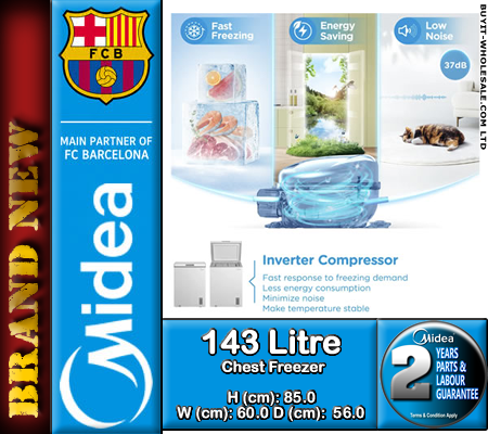 Midea MDRC211FZE01 White 143L Chest Freezer - Image 7