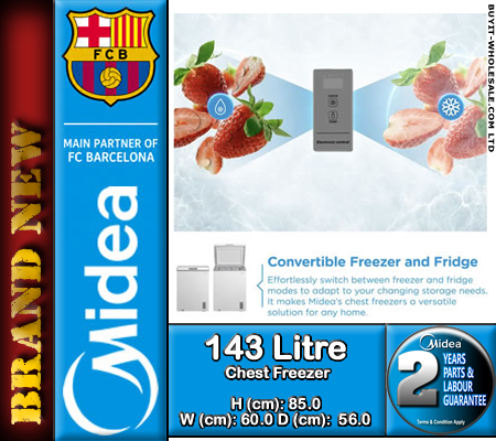 Midea MDRC211FZE01 White 143L Chest Freezer - Image 9