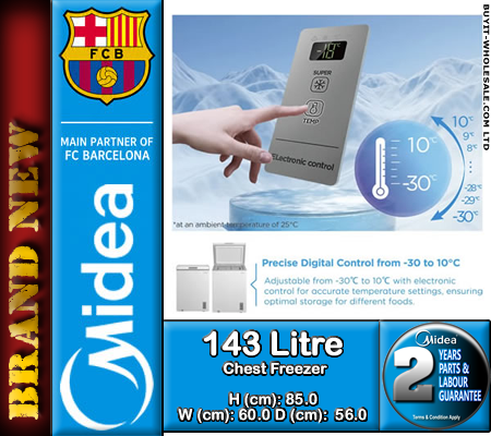 Midea MDRC211FZE01 White 143L Chest Freezer - Image 10
